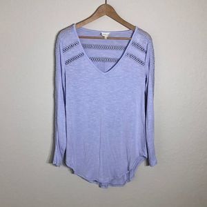 Anthropology Deletta Lilac Long-Sleeve Shirt